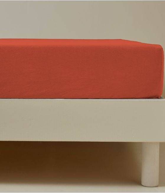 Orange fitted sheet etincelle