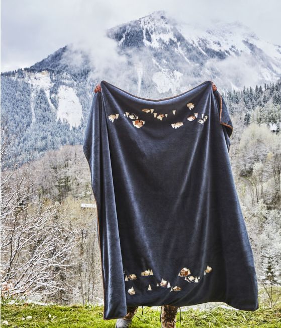 Fleece Blanket 150/200 Coeur vallée pierre