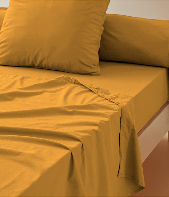 Percale flat sheet Miel