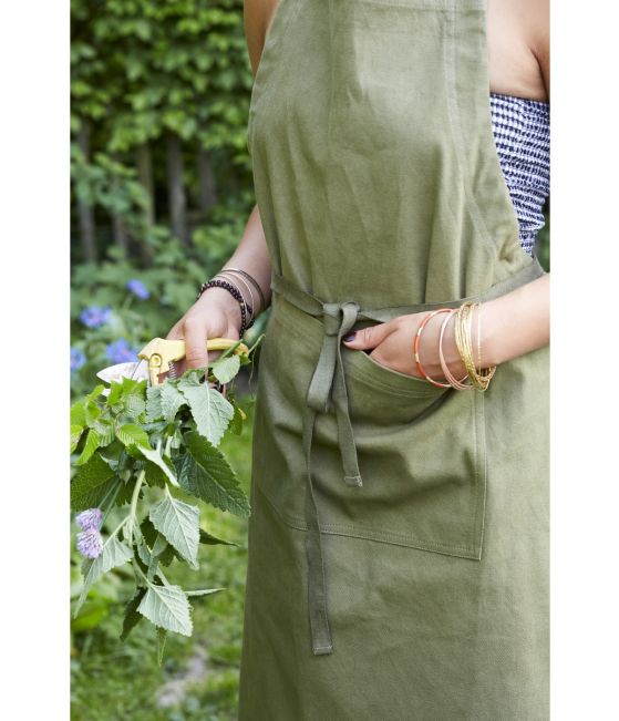 Apron Aux petits oignons kaki