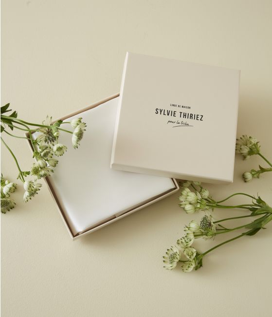 Saline white silk pillowcase