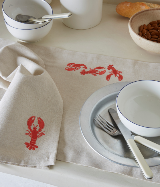 Bonne pêche table linen