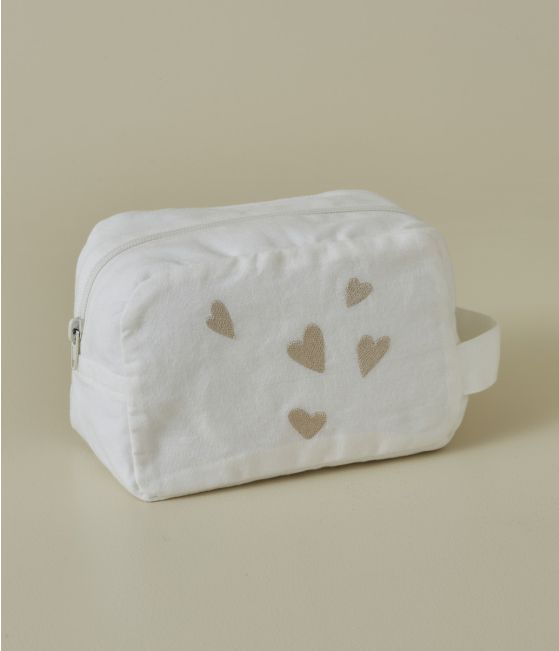 Jolis coeurs Toiletry Bag  Mascarpone