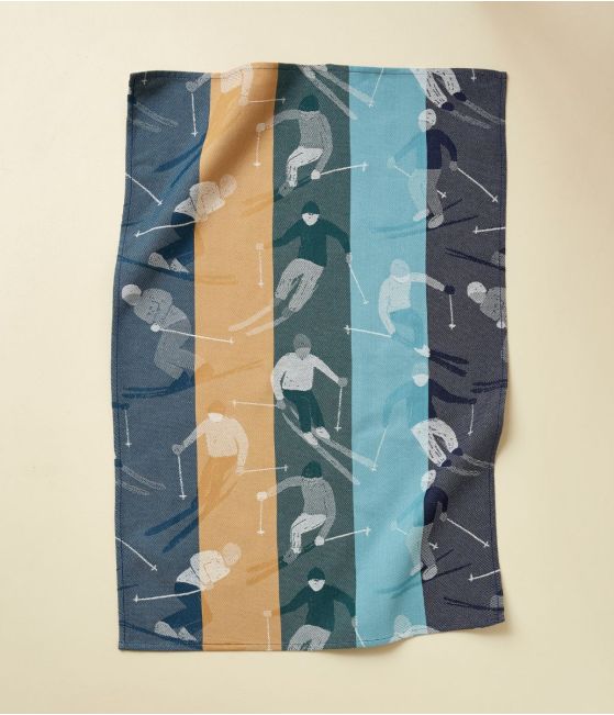 Torchon jacquard Après-ski bleu