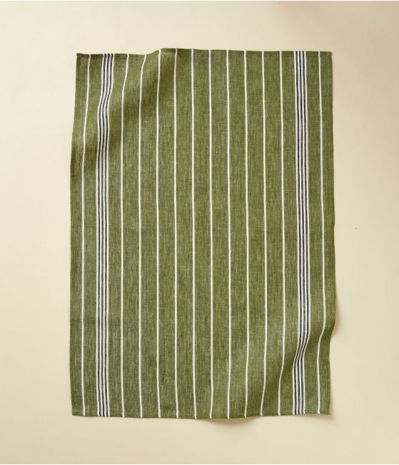 Dishcloths lin Aux petits oignons kaki