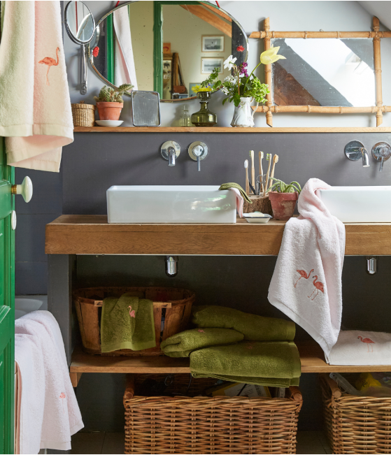 Pink bath set Les voyageurs