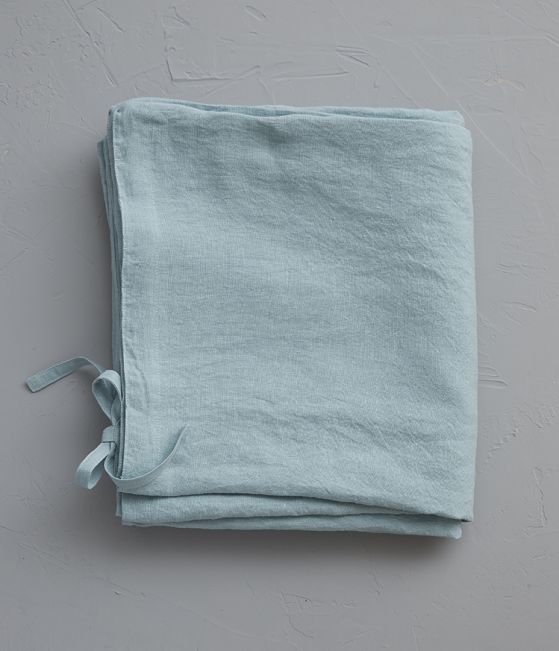 Blue geyser linen duvet cover