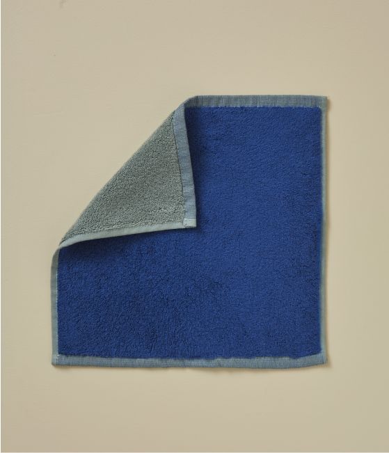 Guest towel Twist 30x30 Bleu/Vert sauge