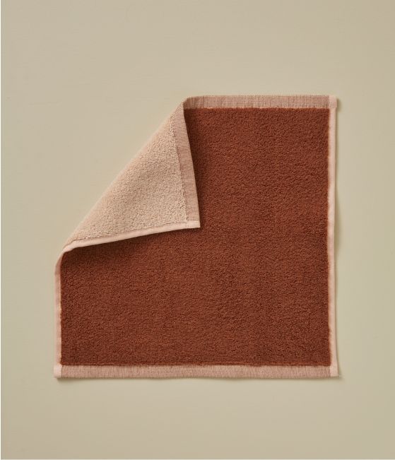Guest towel Twist 30x30 Caramel/Rose