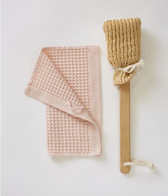 hand towel honeycomb 30x30 cm Bain de minuit pink