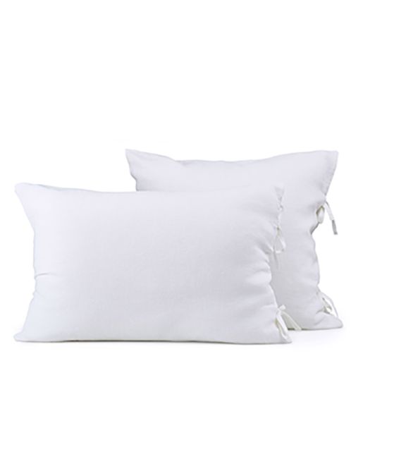 White linen pillowcase