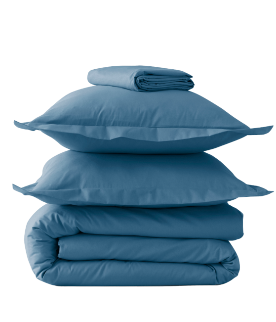 Percale blue vague