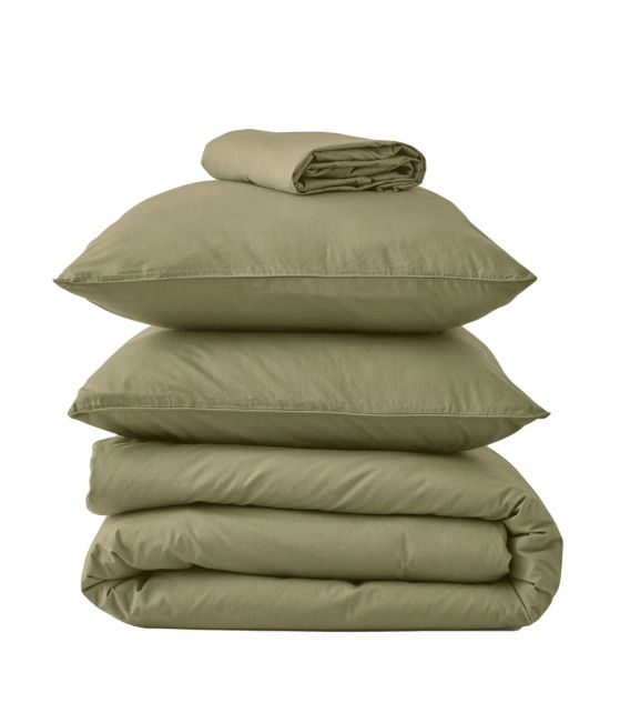 Washed percale Grass green