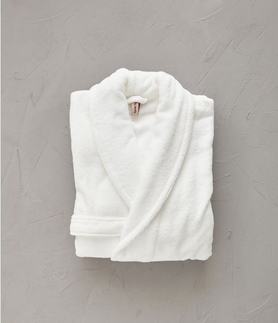 Unisex bathrobe cream