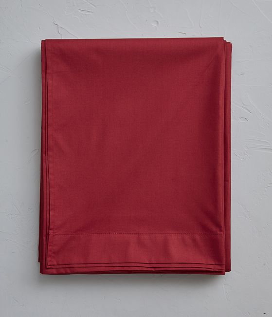 Red flat sheet rouge massaï 180x290 cm