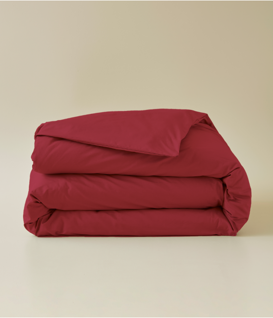 Duvet cover percale Griotte