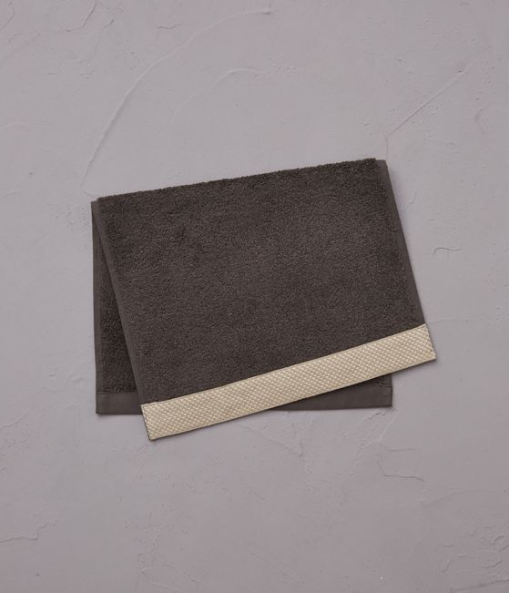 Guest towel Rizière terre brune 30x50 cm