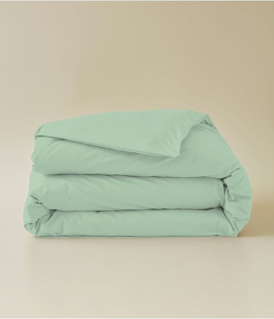 Green duvet cover fleur d'amandier