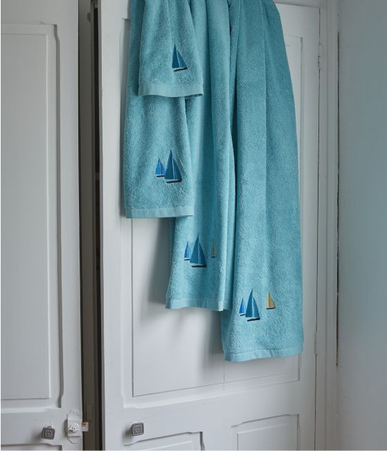 Set of bath linen Escale turquoise