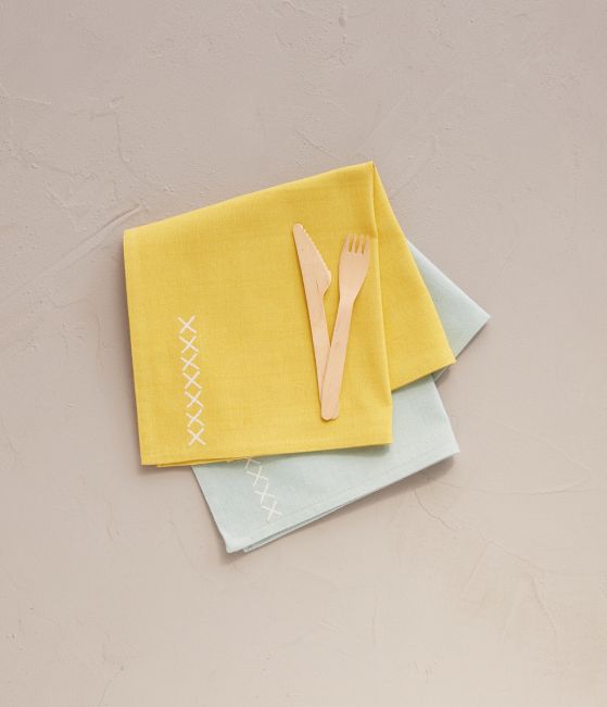 Yellow napkin Nordic winter