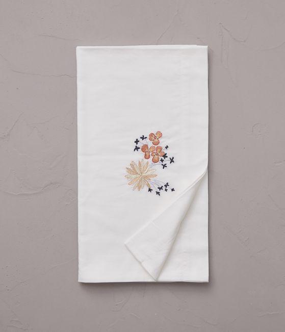 Embroidered bolster case Shabby