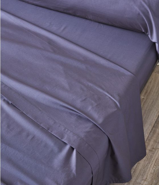 Grey fitted sheet basalt