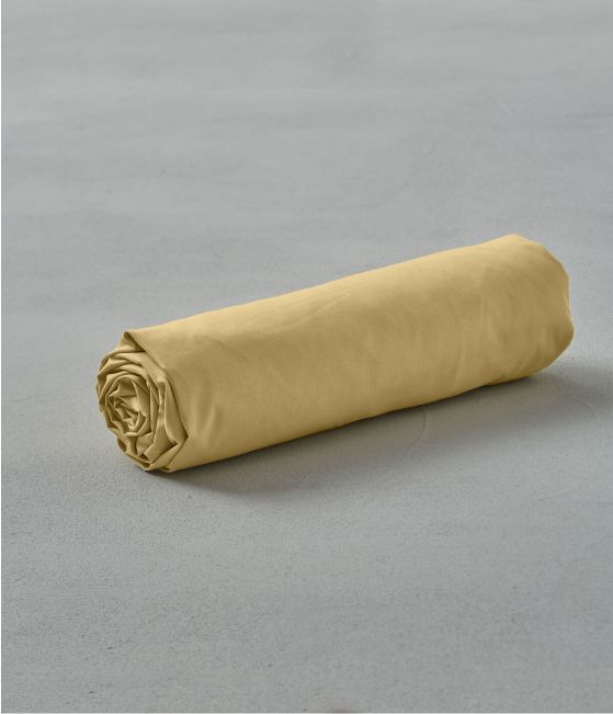 Cotton fitted sheet Olive