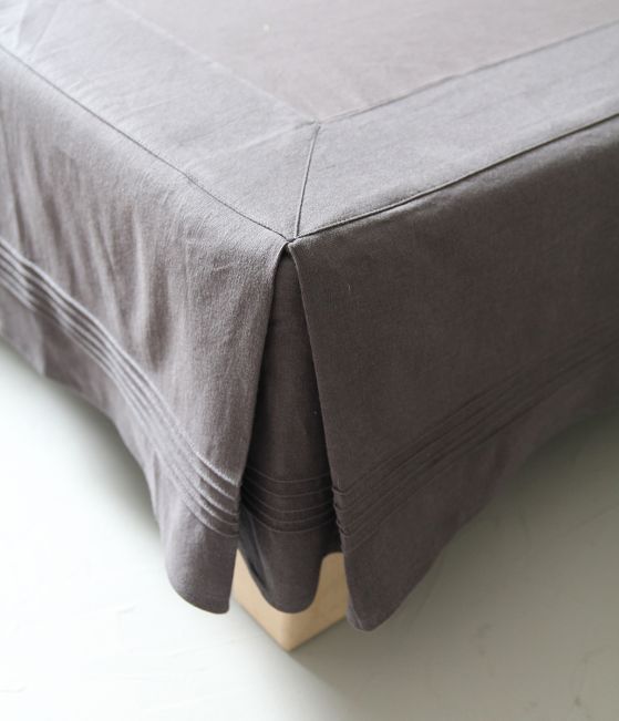 Grey bed base cover granit 90x190 cm