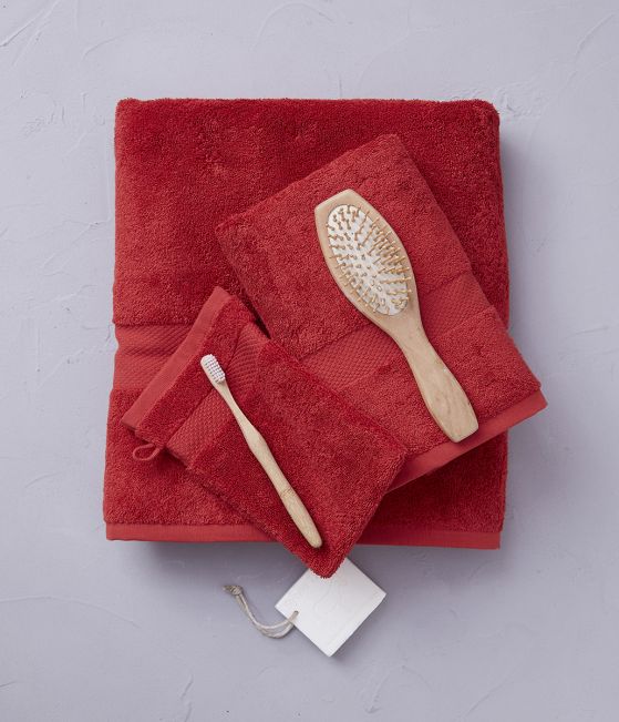 Bath linen red love