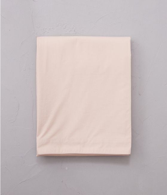 Flat sheet washed percale nude pink 180x290