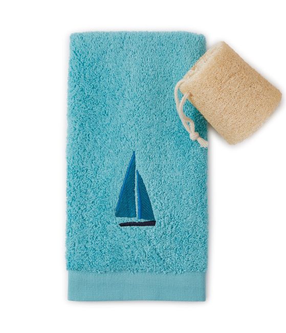 Fancy guest towel Escale turquoise