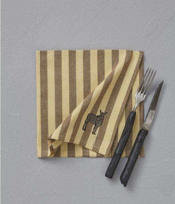 Napkin Cévennes jaune  47x47cm