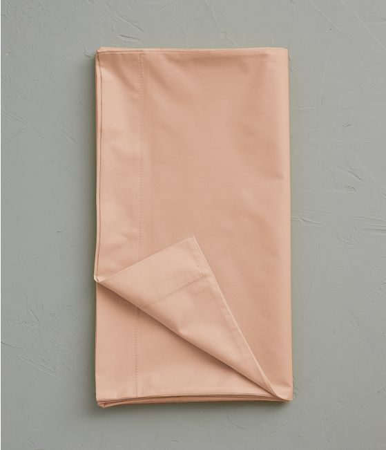 Peach pink percale bolster case