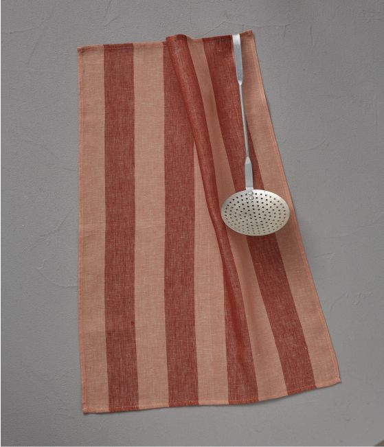 Linen Tea towel Cévennes rose 50x70cm