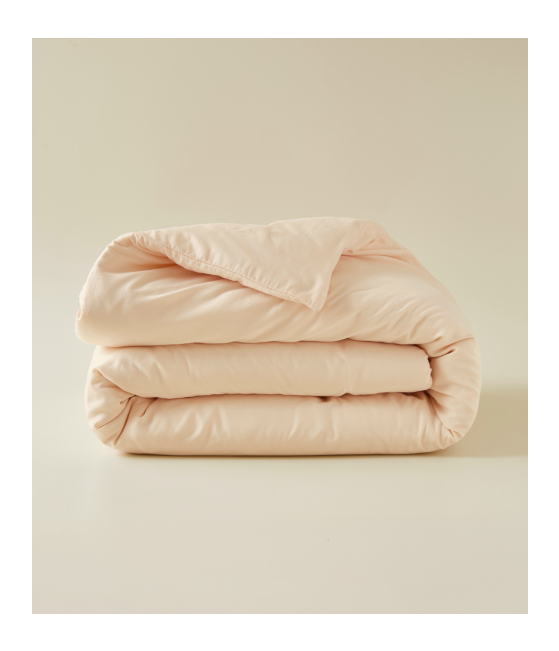 Petal beige Lyocell satin duvet cover