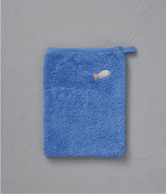 Printed washcloth children Petite pêche 15x22cm