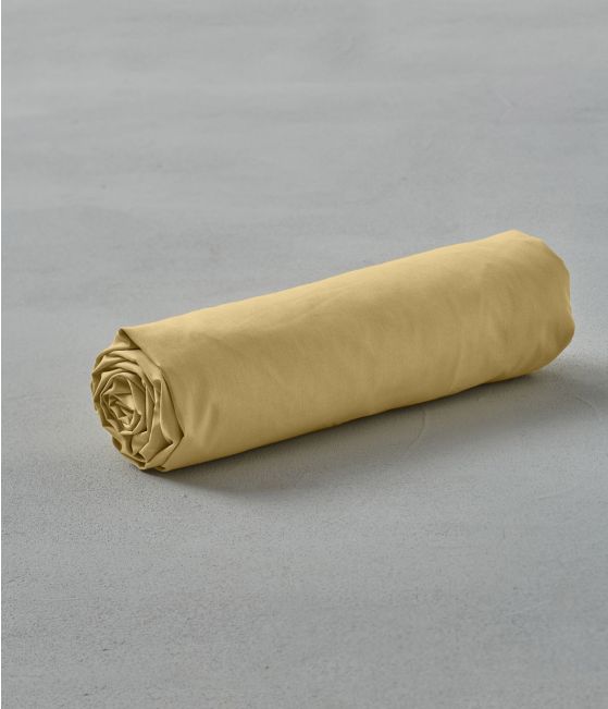 Plain fitted sheet olive