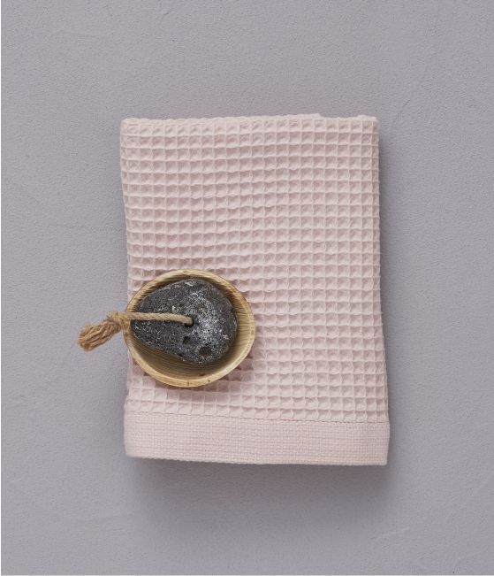 Honeycomb towel 50x100 cm Bain de minuit pink