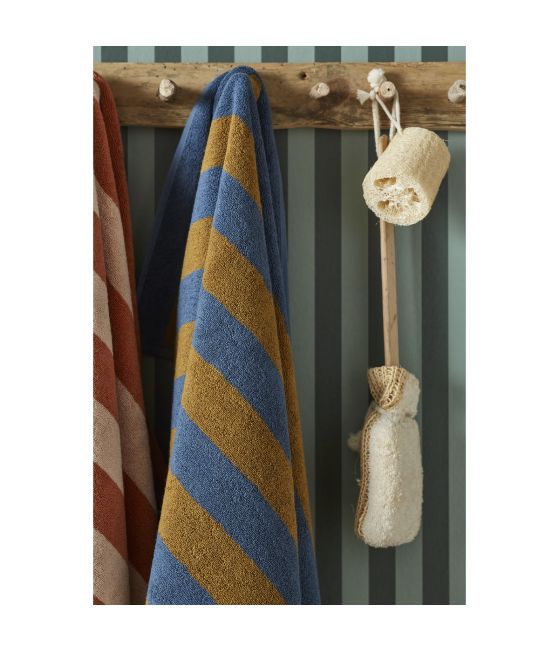 Set of bath linen blue lines