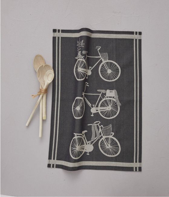 Jacquard tea towel Amsterdam black