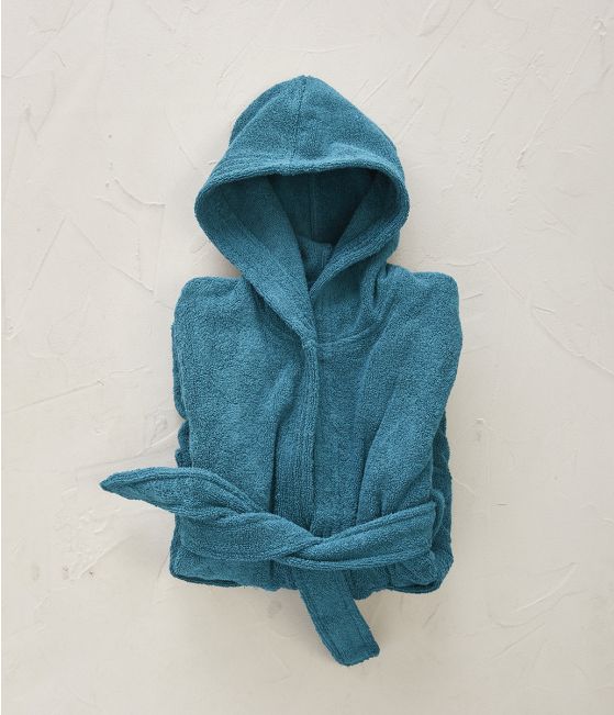 Children bathrobe blue abîme