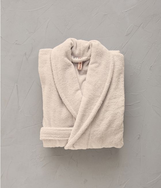 Unisex bathrobe seen beige