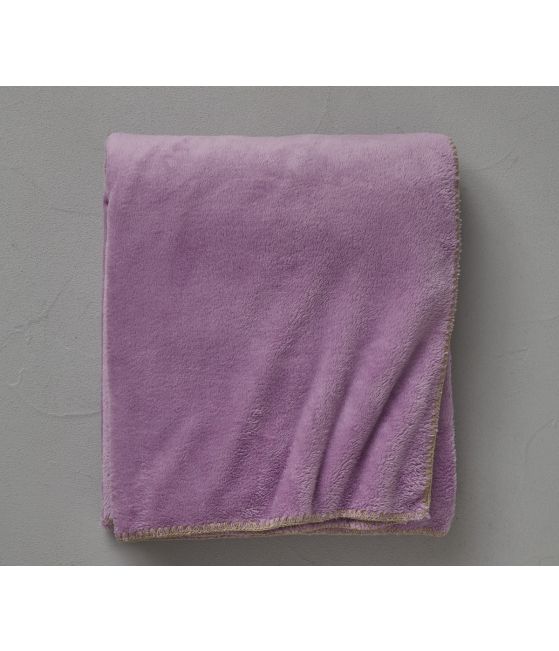Polar plaid Bien au chaud Violet pervenche 150x175