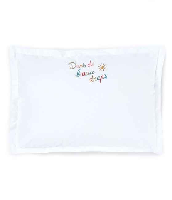 Embroidered pillow case Dans de beaux draps sun