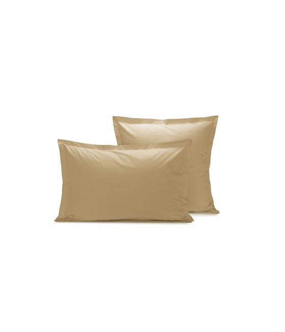 Wheat beige percale pillowcase