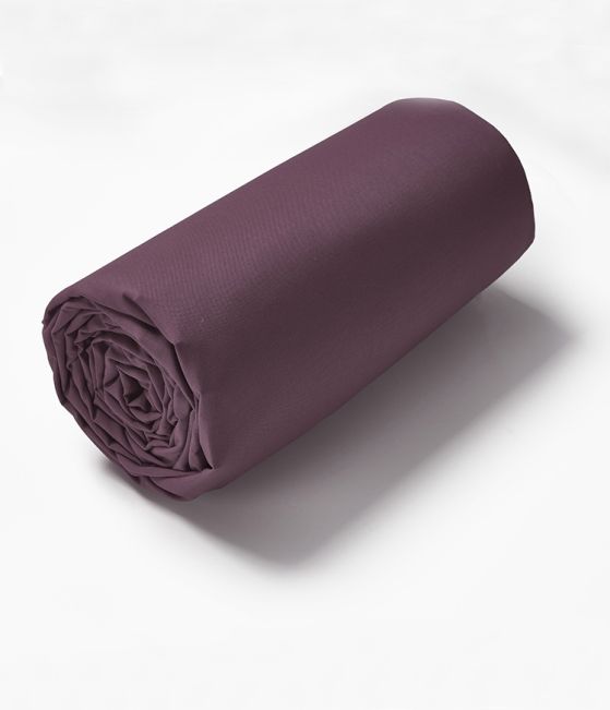 Cotton fitted sheet purple raisin
