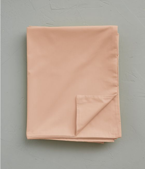 Peach pink percale duvet cover