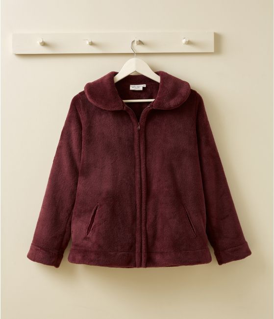 Woman's polar jacket Aubergine