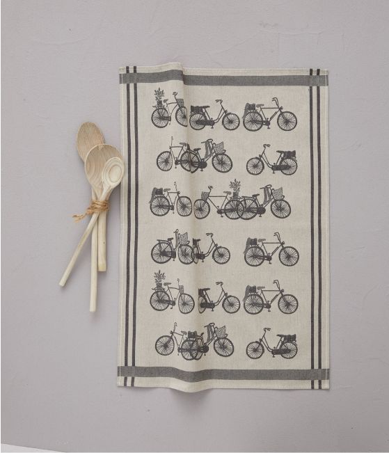 Jacquard tea towel Amsterdam naturel