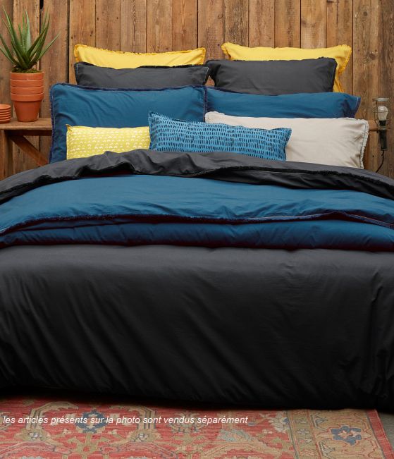 Duvet cover Lâcher prise noir grisé